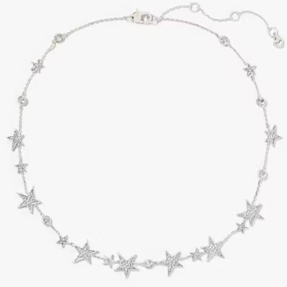 KATE SPADE You're A Star Pave Silver-toned Necklace